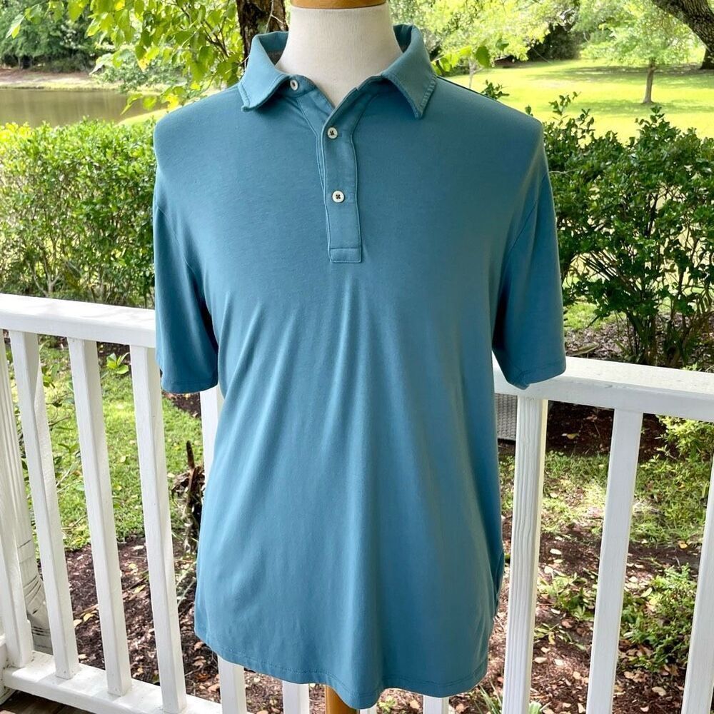 Free Fly Bamboo Blend Polo Shirt. Size Large. - Picture 8 of 8